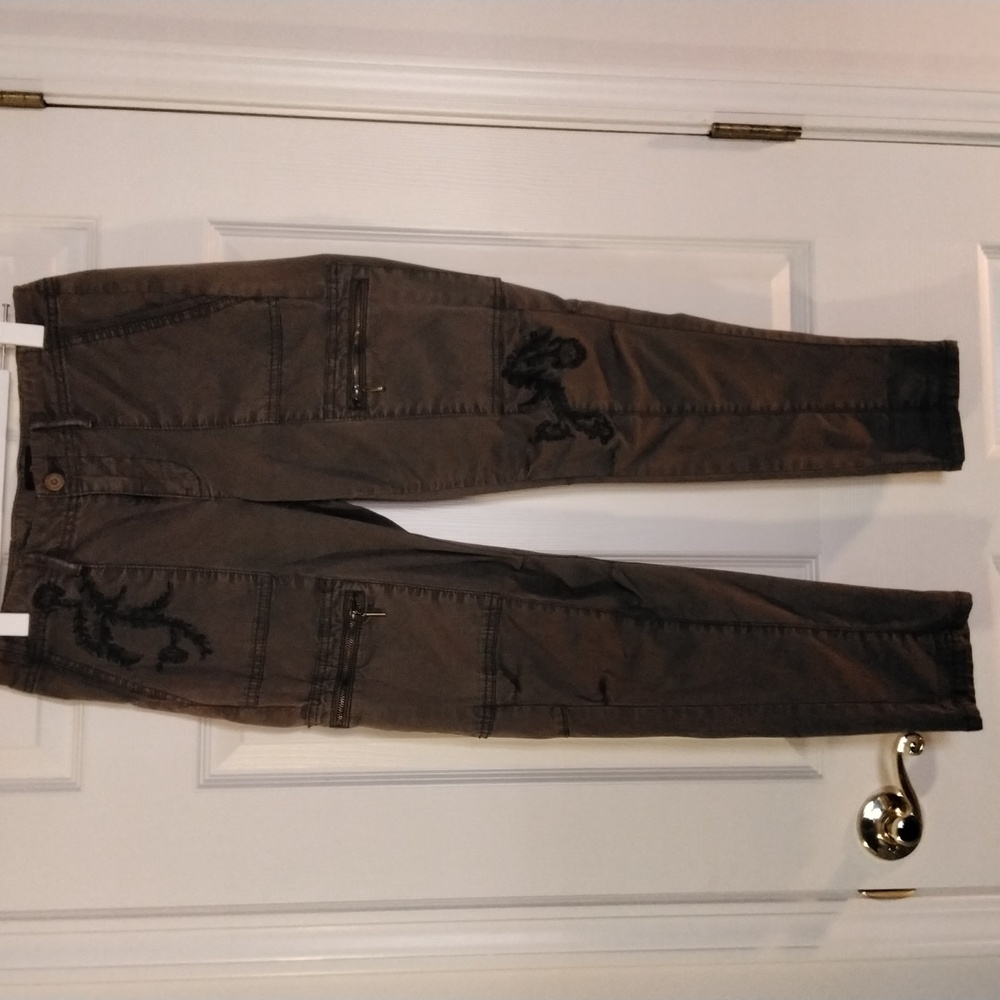 White House Black Market Brown Slim Cropped Pants